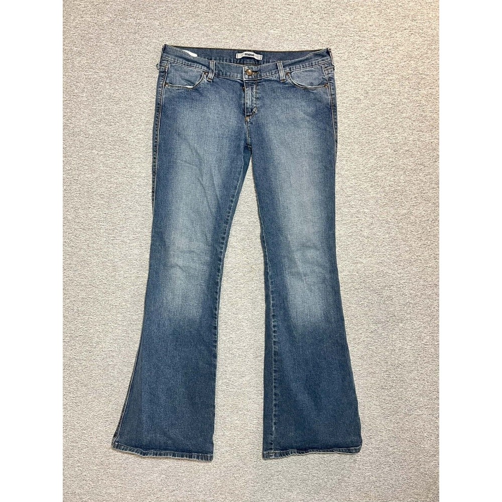 Mavi Jeans Women 32x32 596 Marie Super Low Rise Flare Bootcut Denim Blue Casual.